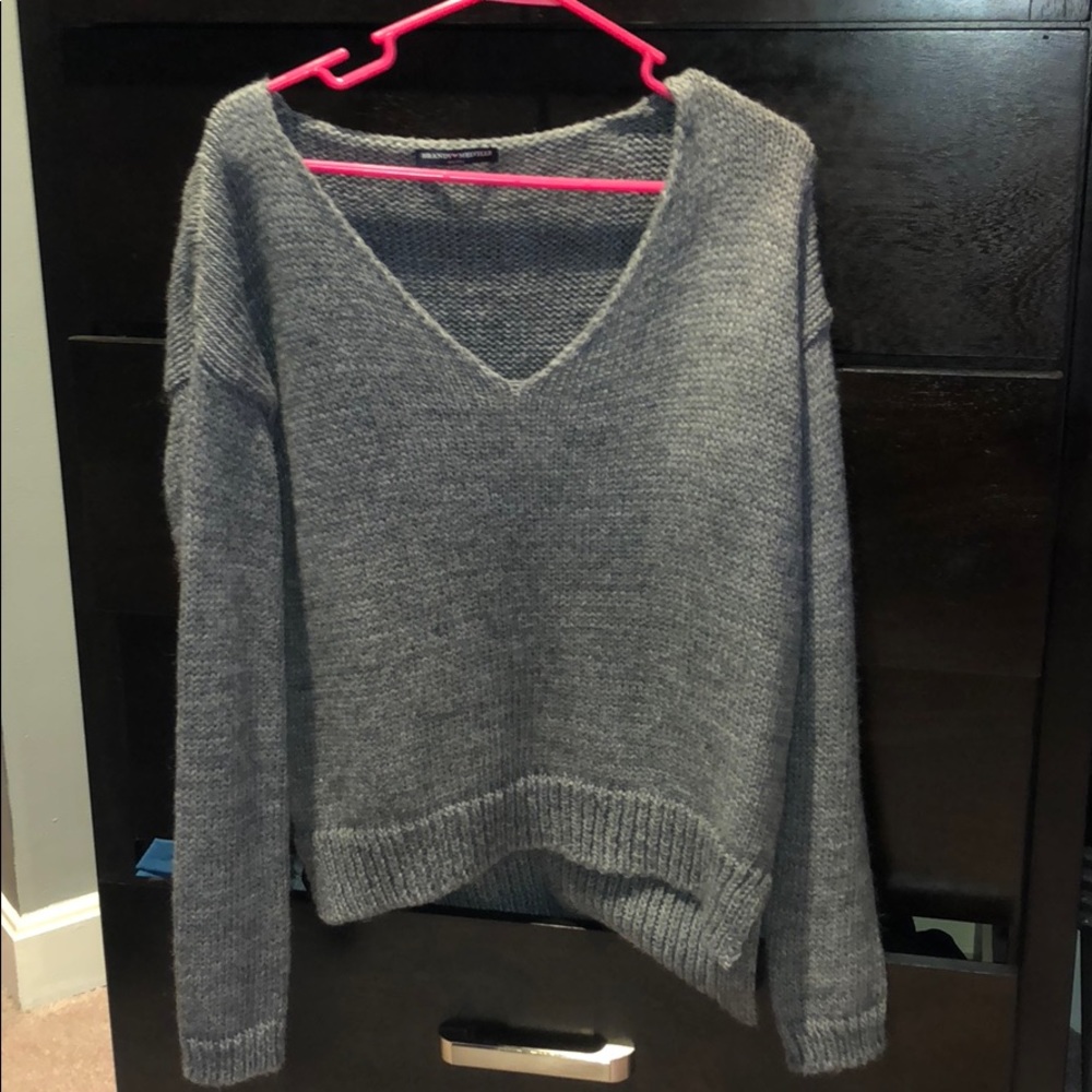 Brandy Melville v neck wool sweater